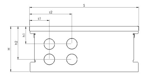 Připojovací otvory z čela